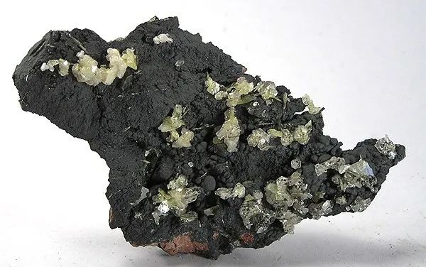 Wulfenite, Calcite - image 1