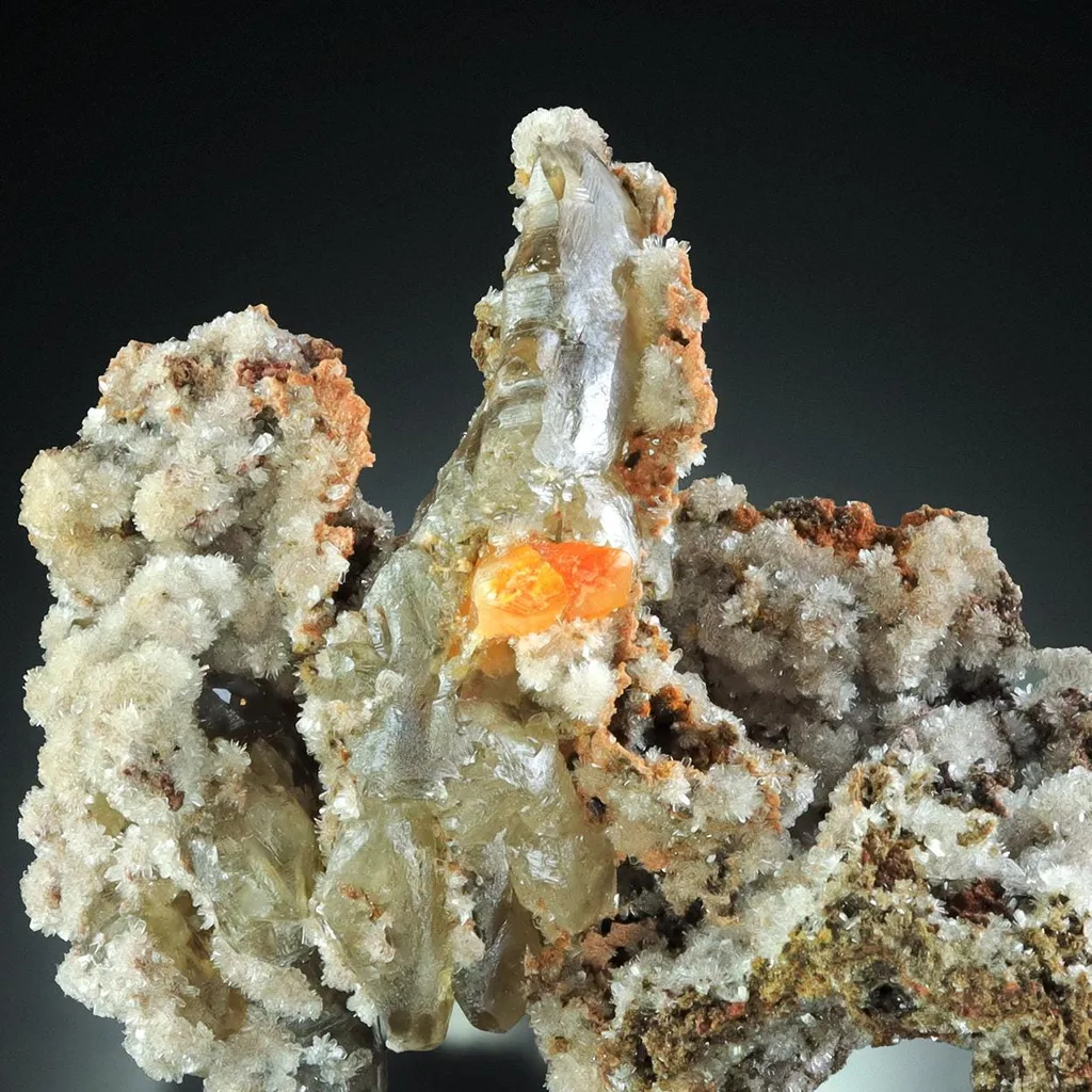 Wulfenite, Cerussite & Calcite - image 5