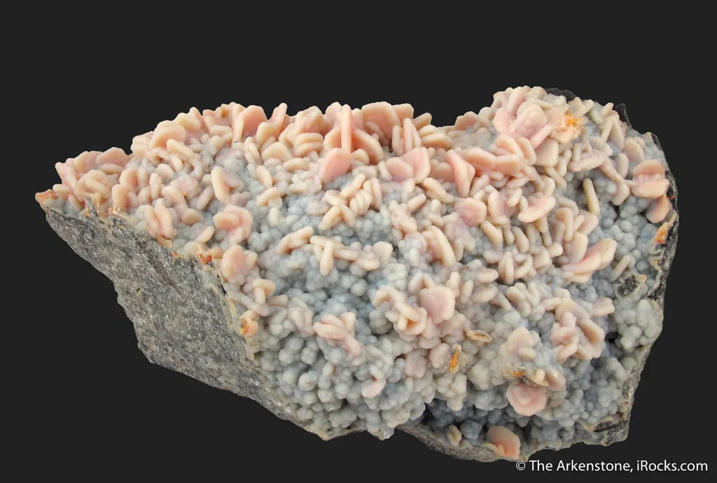 Wulfenite coated by Quartz, on Chalcedony - image 2