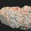 Wulfenite coated by Quartz, on Chalcedony - image 2