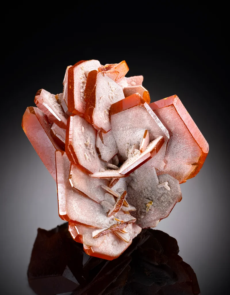 Wulfenite from Jianshan Mine, Xinjiang, China image