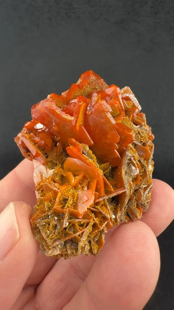 Wulfenite from Jianshan Mine, Xinjiang, China - image 2