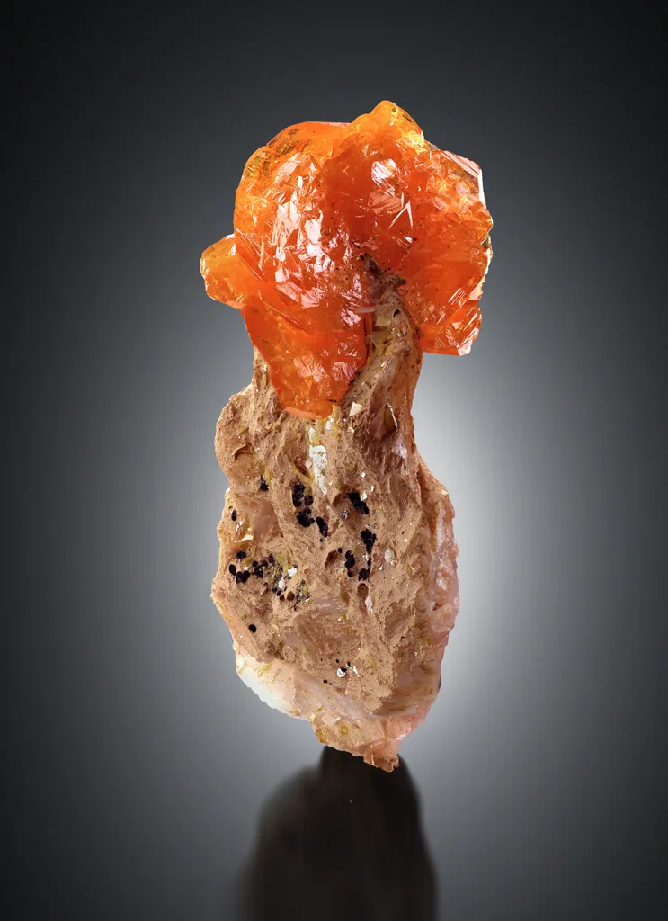 Wulfenite from Morocco, Drâa-Tafilalet Region, Midelt Province, Mibladen Mining District image