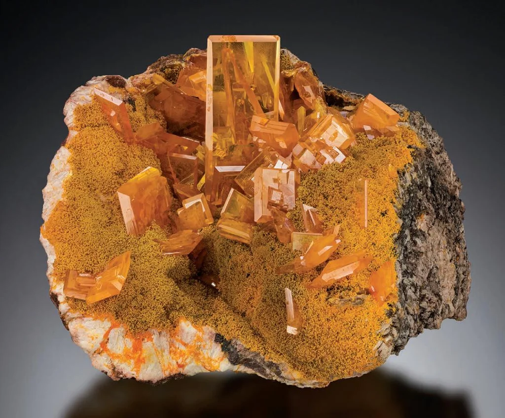 Wulfenite from Rowley Mine, Arizona, USA image