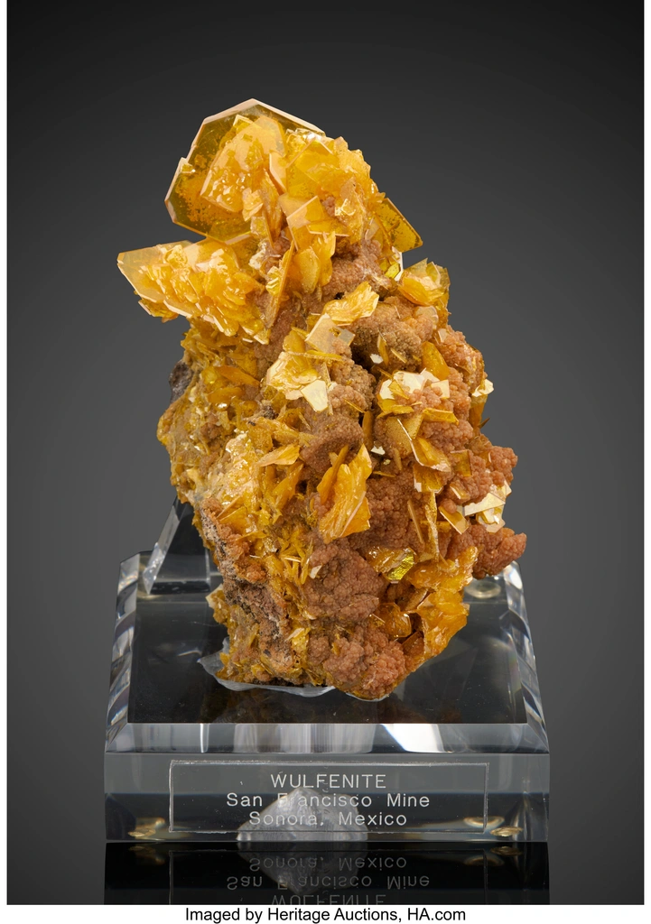 Wulfenite from San Francisco Mine, Cucurpe, Sonora, Mexico image