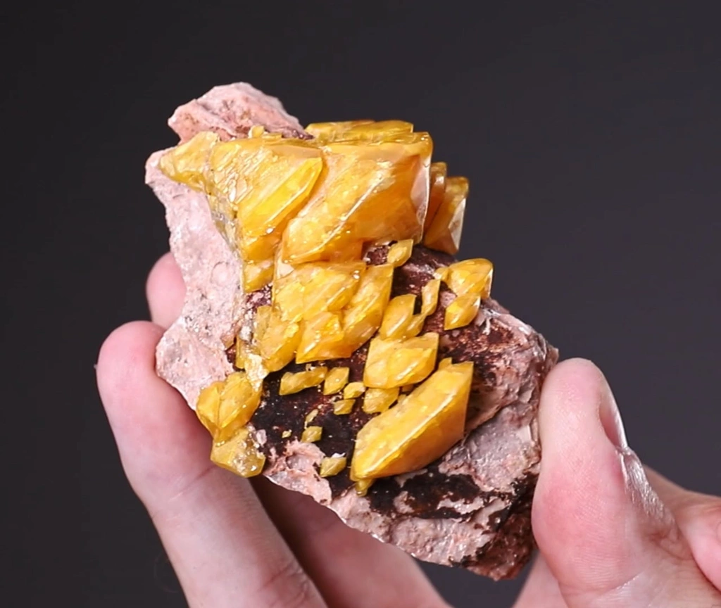 Wulfenite from Touissit, Oriental Region, Morocco image
