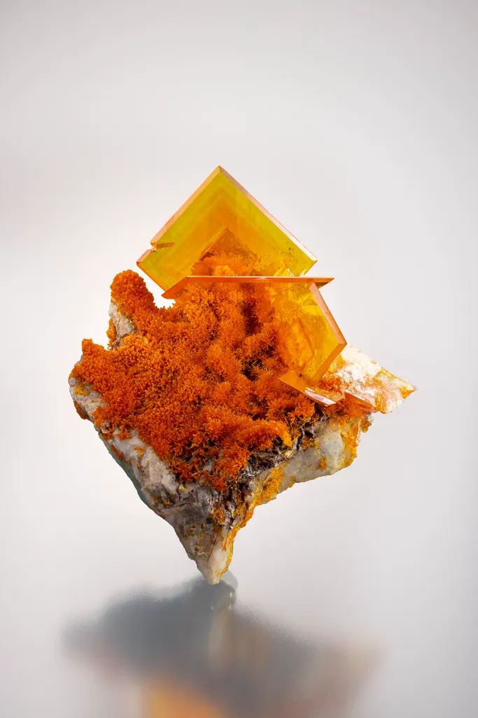Wulfenite from USA, Arizona, Rowley Mine