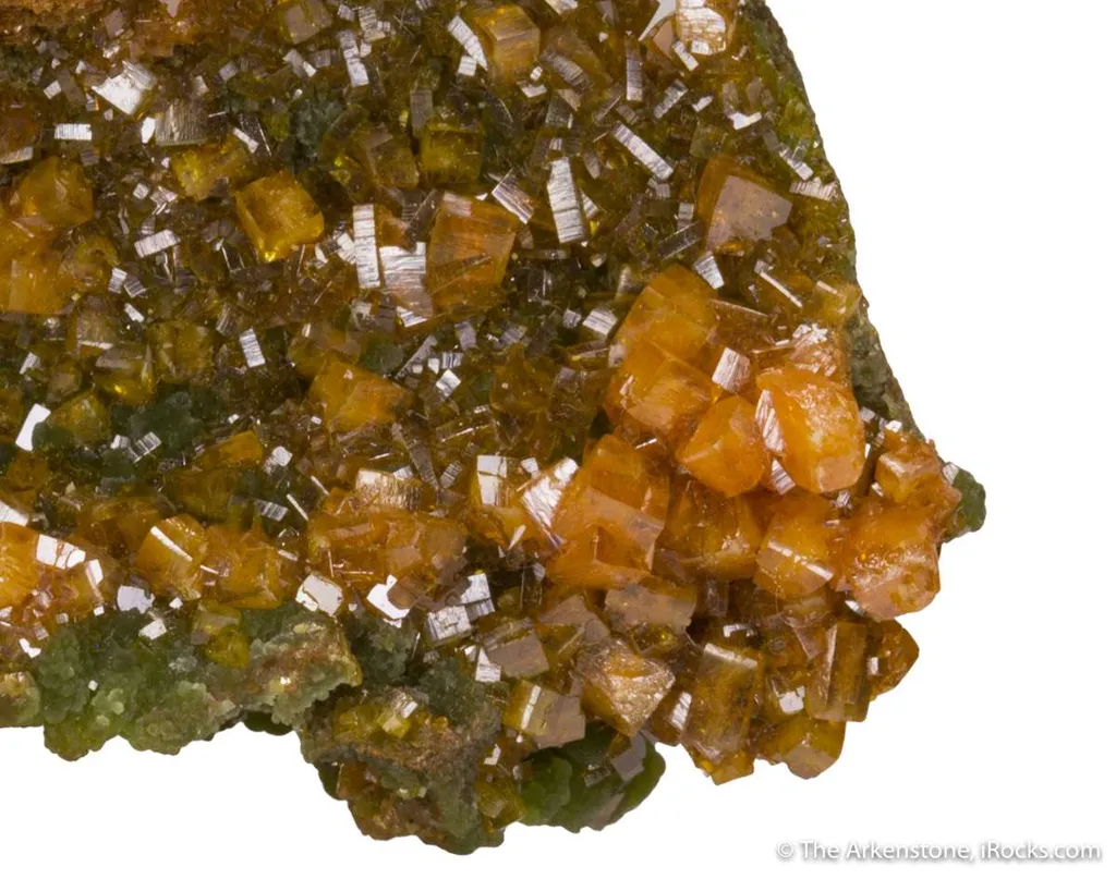 Wulfenite (Gemmy) on Mimetite - image 5