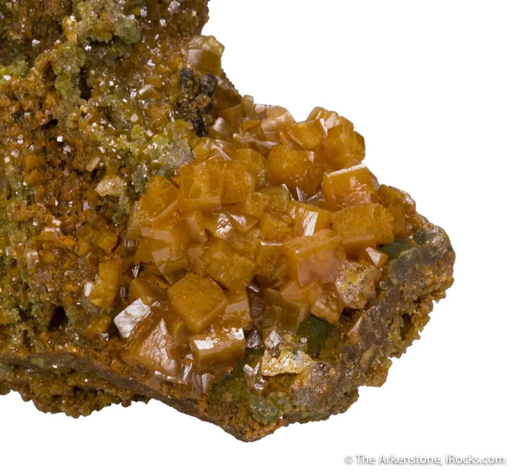 Wulfenite (Gemmy) on Mimetite - image 4