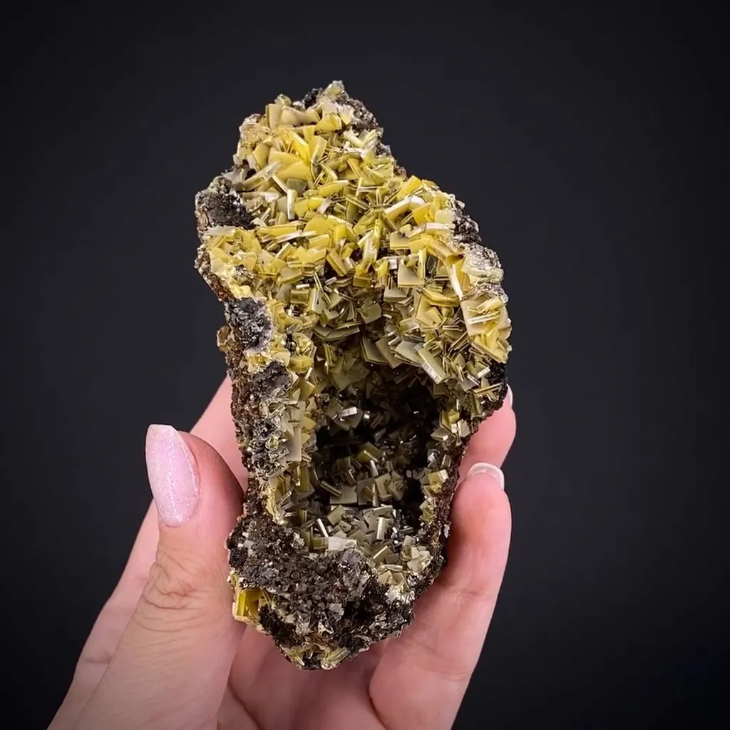 Wulfenite in pocket - image 2