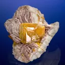 Wulfenite (Large Crystal) on Baryte - image 2