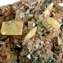 Wulfenite, Malachite, Smithsonite (Var: Cobaltoan Smithsonite) - image 2