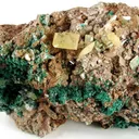 Wulfenite, Malachite, Smithsonite (Var: Cobaltoan Smithsonite) - image 1