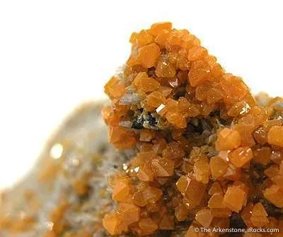 Wulfenite on Baryte - image 2