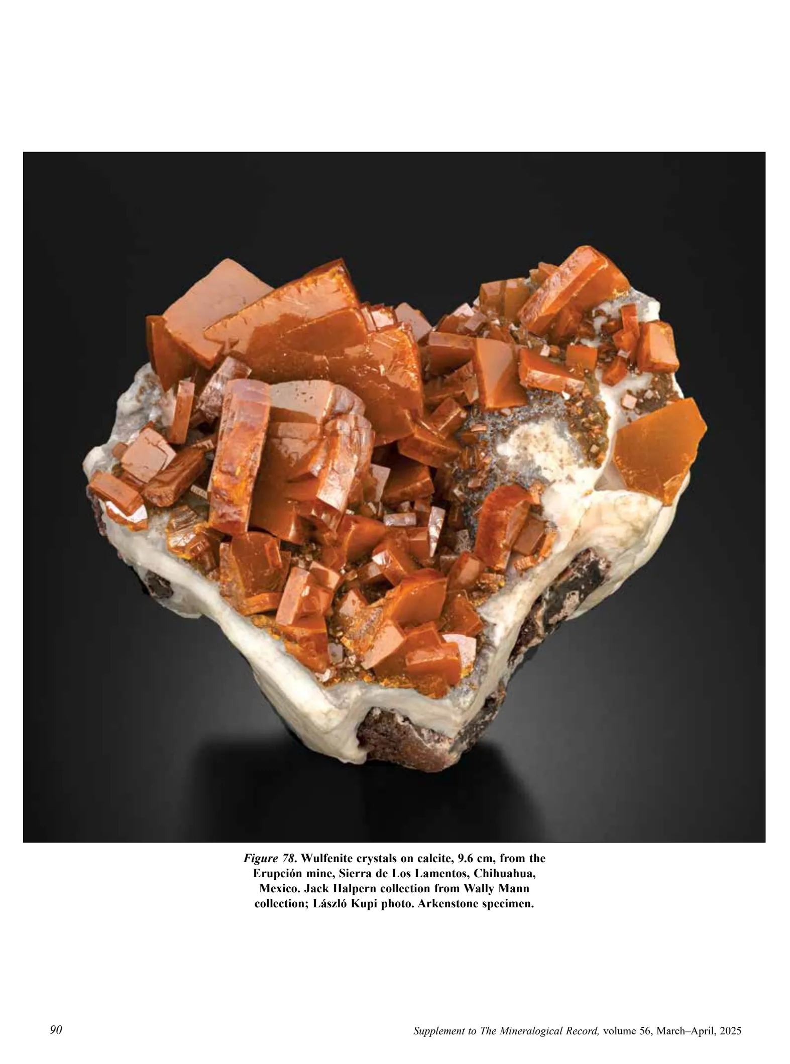 Wulfenite on Baryte - image 3