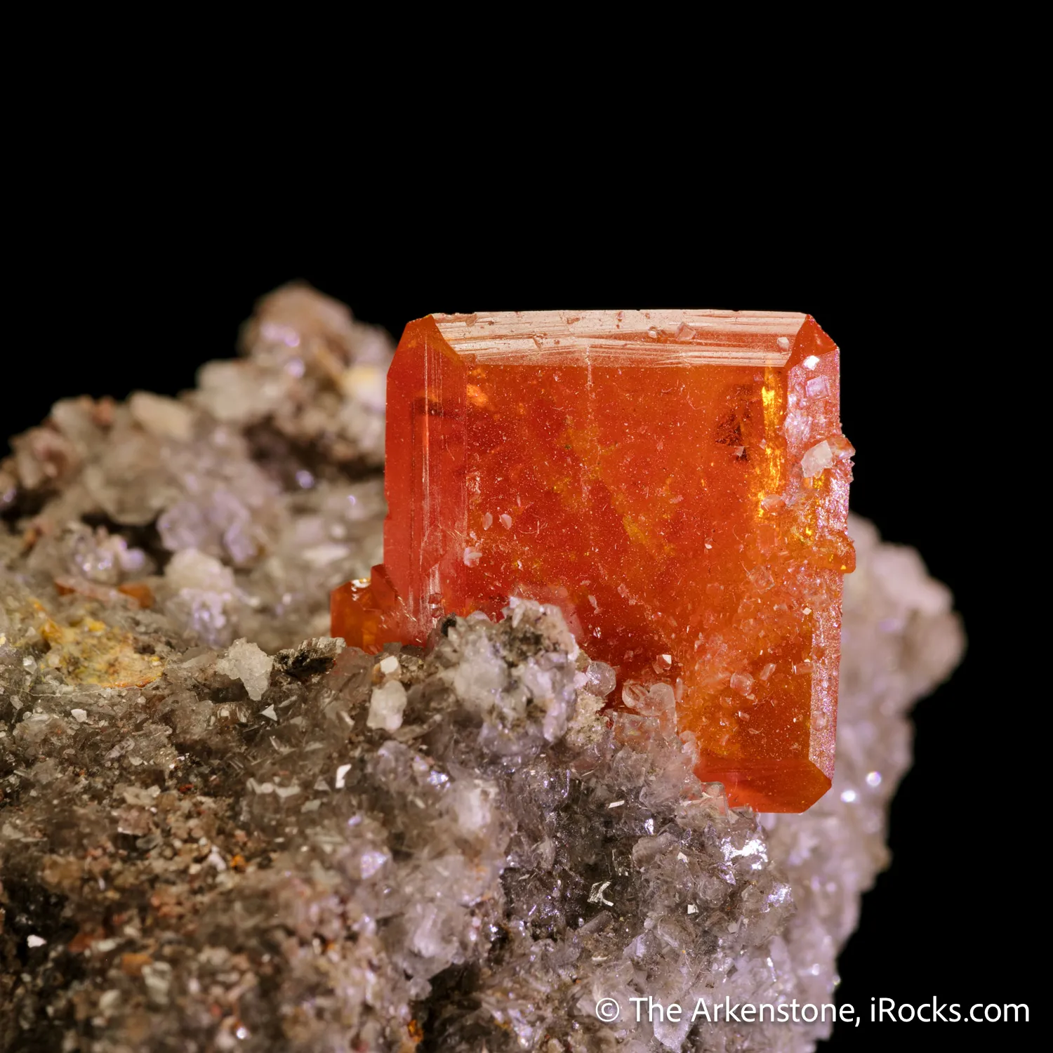 Wulfenite on Calcite (2003) - image 4