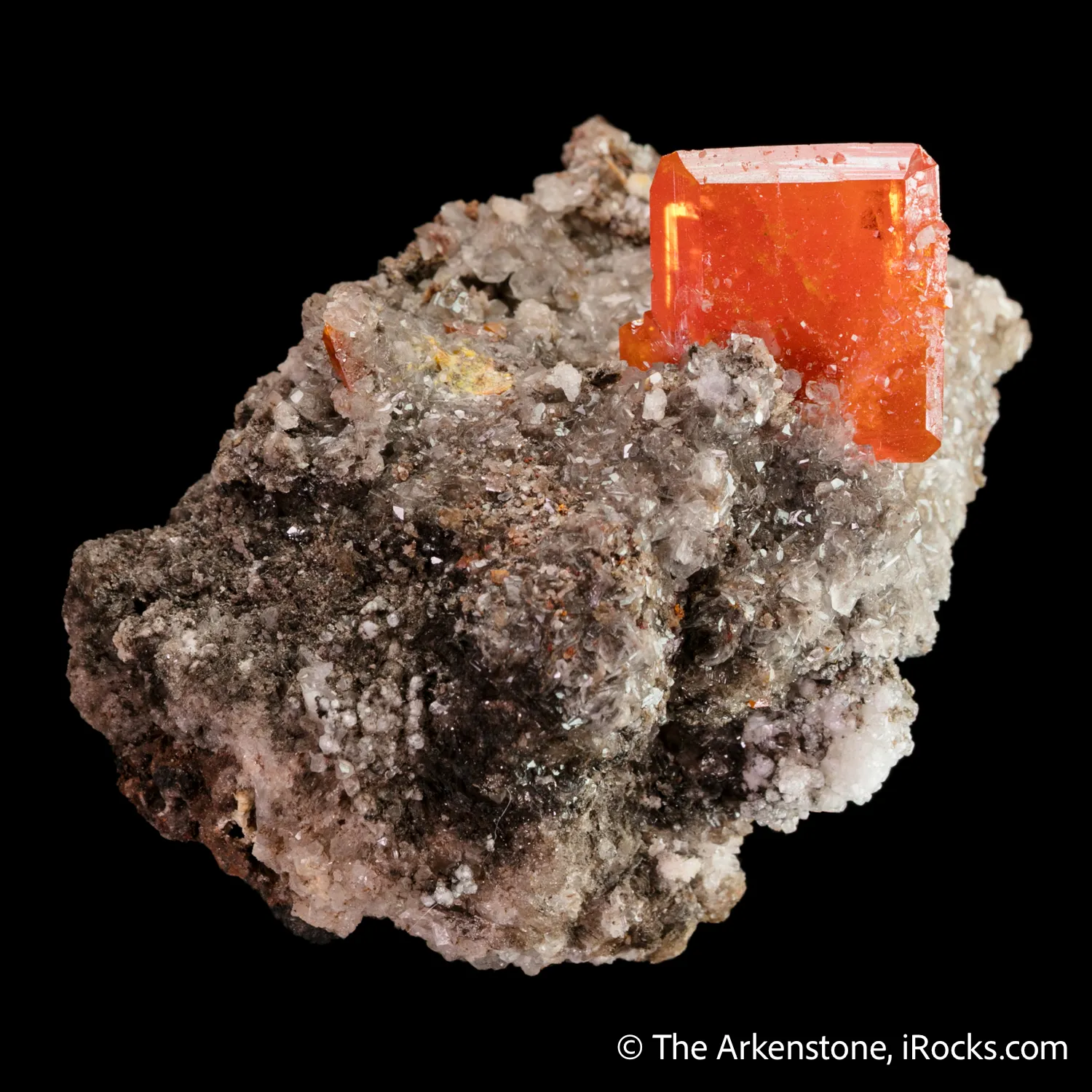 Wulfenite on Calcite (2003) - image 1