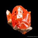 Wulfenite on Calcite - image 6