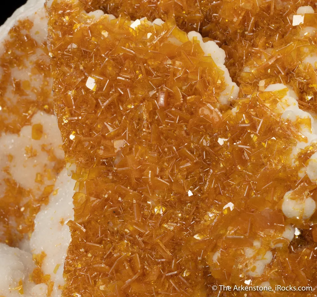 Wulfenite on Calcite - image 3