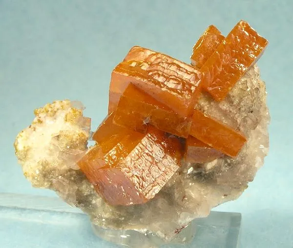 Wulfenite on Calcite - image 3