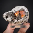 Wulfenite on Calcite - image 2