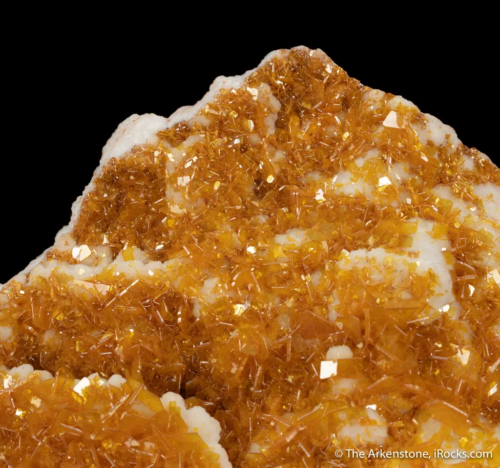 Wulfenite on Calcite - image 2