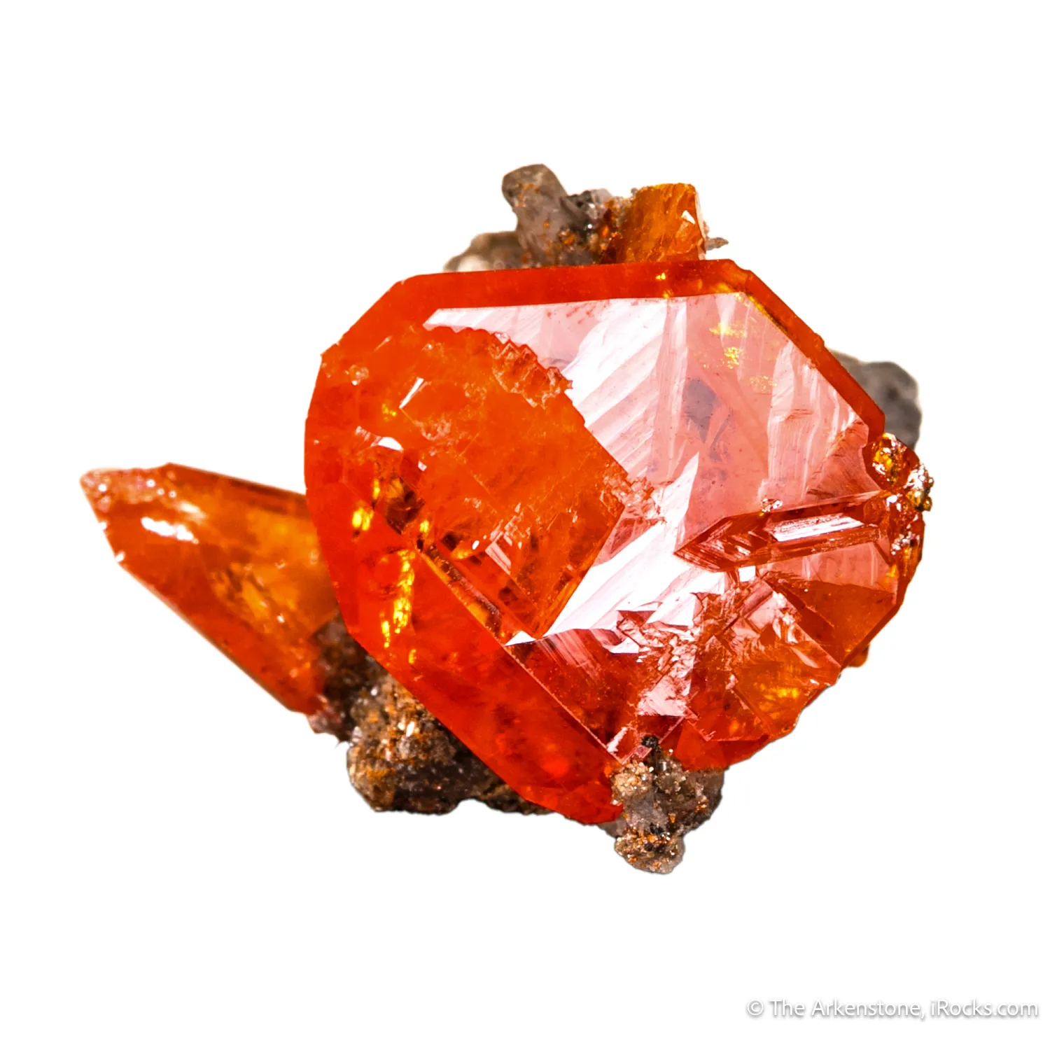 Wulfenite on Calcite - image 5