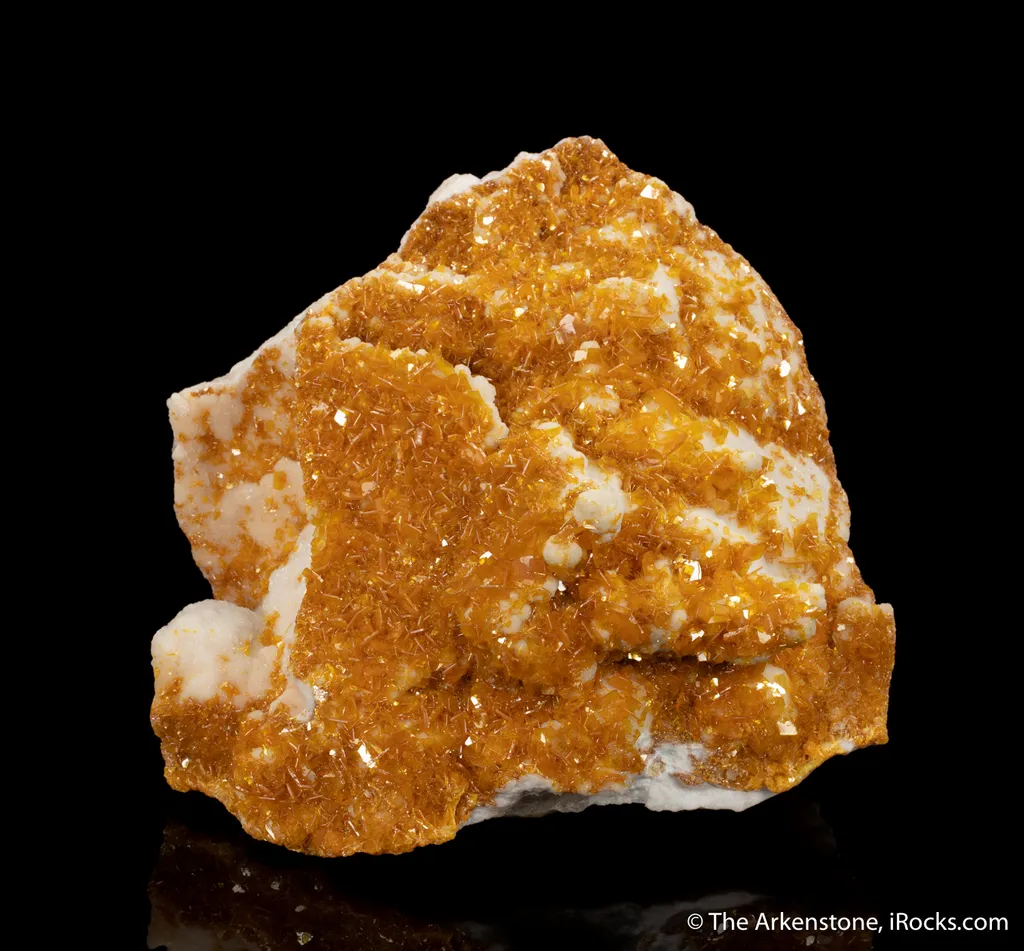 Wulfenite on Calcite image