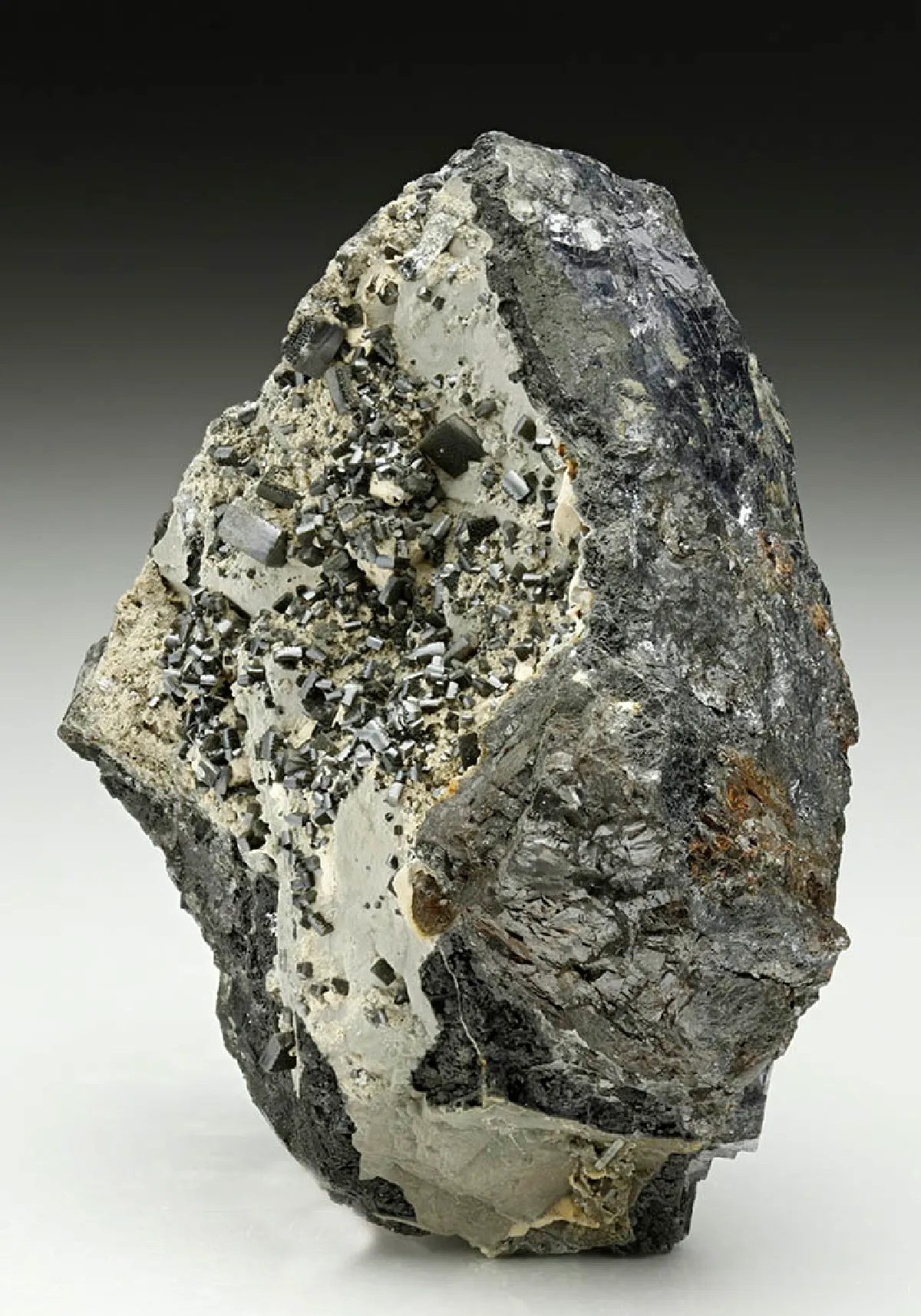 Wulfenite on Galena - image 1