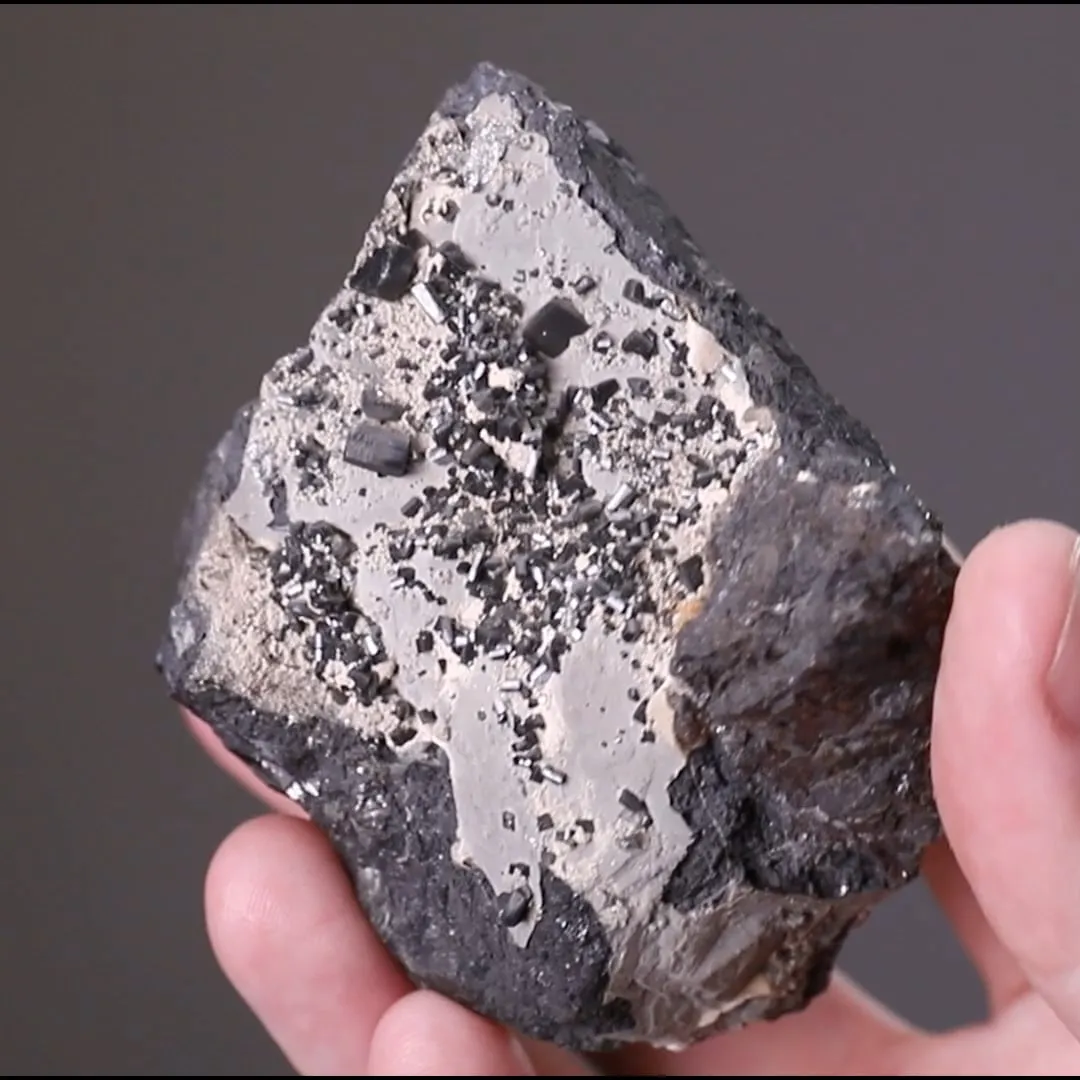 Wulfenite on Galena - image 2