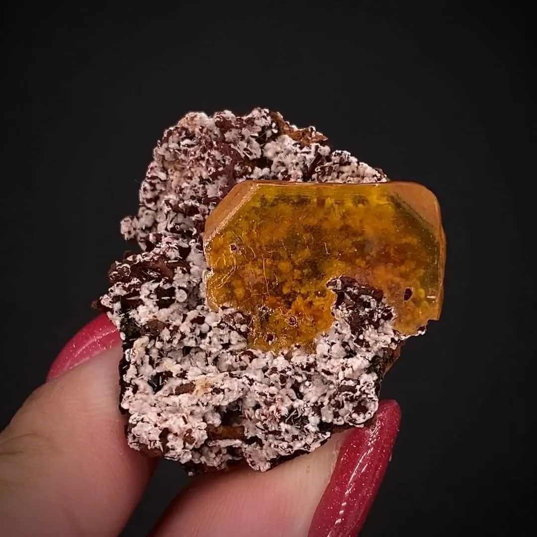 Wulfenite on Limonite - image 2