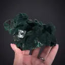 Wulfenite on Malachite ps. after Tennantite - image 1