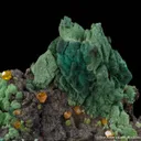 Wulfenite on Malachite ps. Azurite - image 3