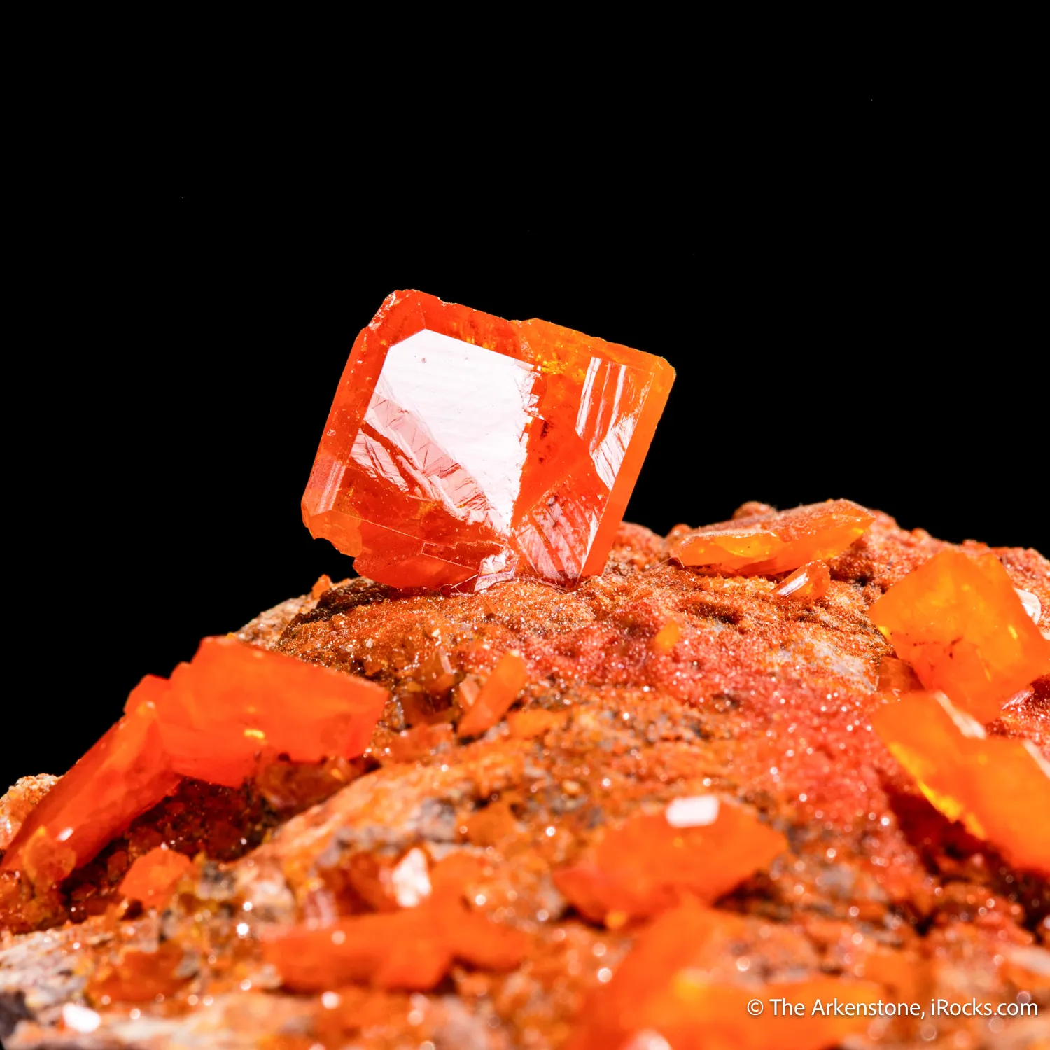 Wulfenite on Mimetite - image 3