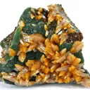 Wulfenite on Mimetite - image 1