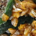 Wulfenite on Mimetite - image 2