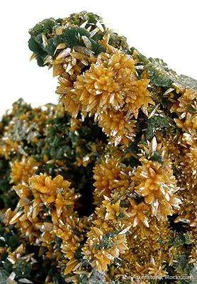 Wulfenite on Mimetite - image 2