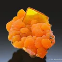 Wulfenite on Mimetite - image 2