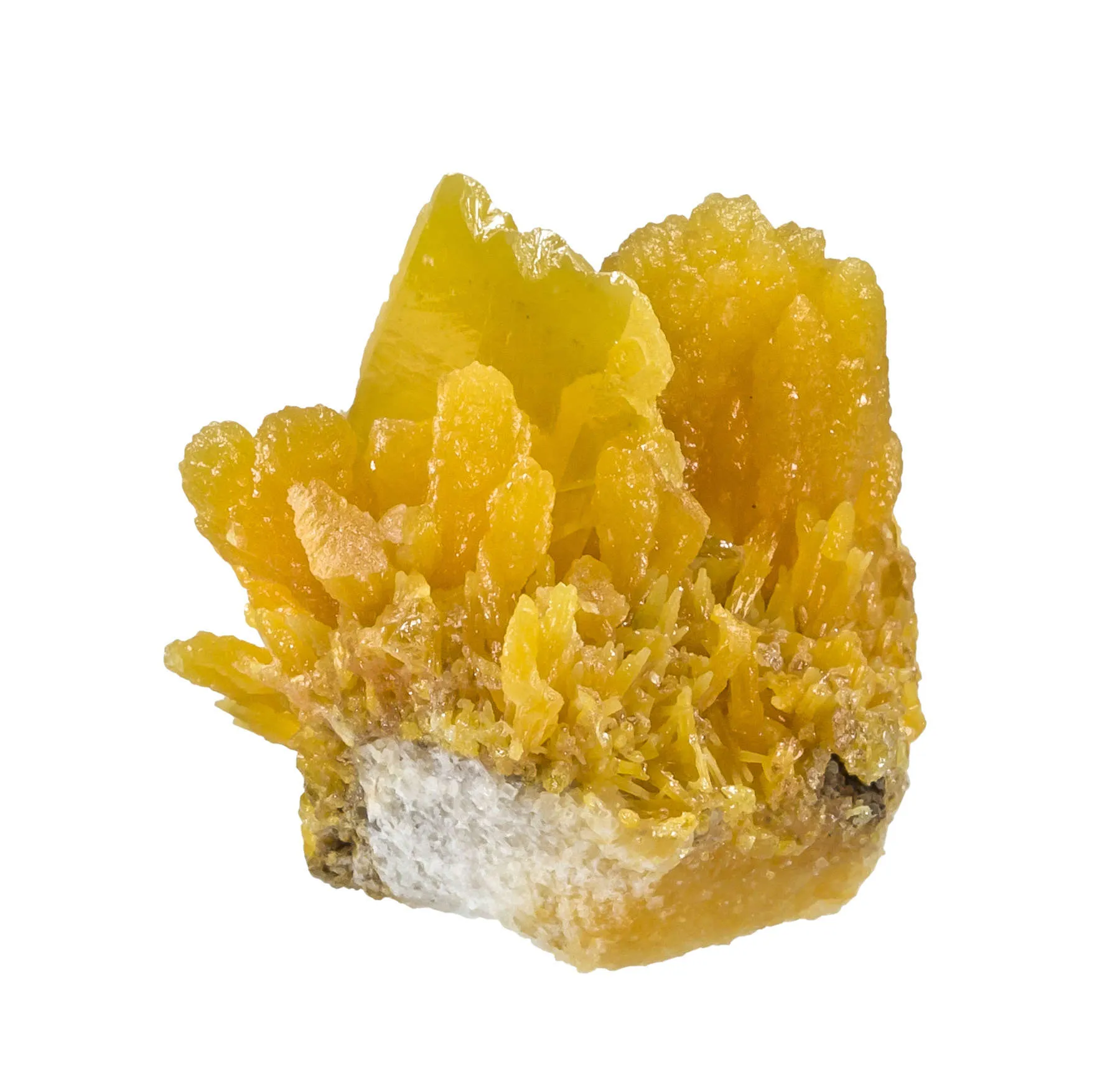 Wulfenite on Mimetite - image 2