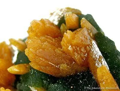 Wulfenite on Mimetite - image 2