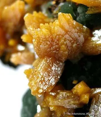 Wulfenite on Mimetite - image 2