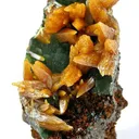 Wulfenite on Mimetite - image 1