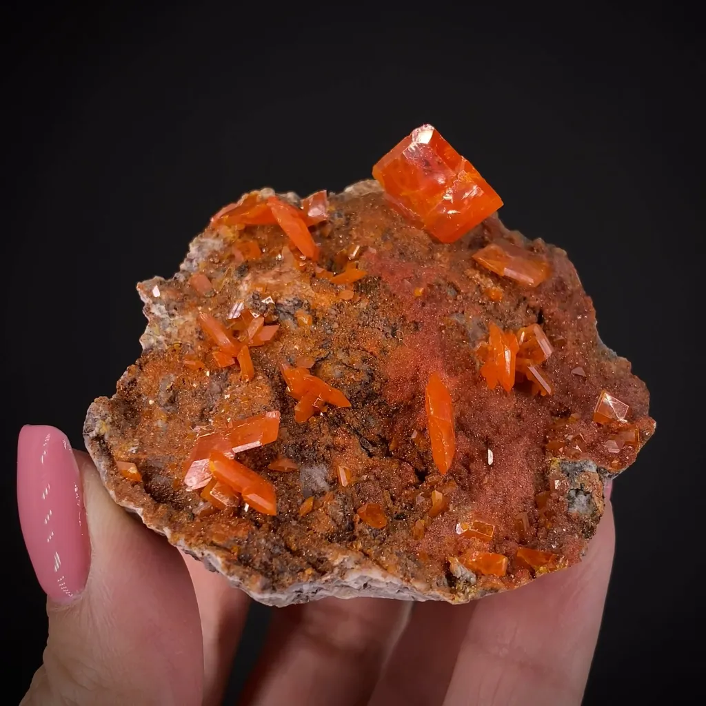 Wulfenite on Mimetite image