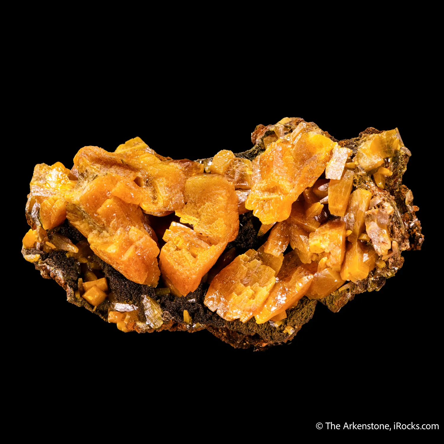 Wulfenite on Mottramite - image 7