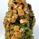 Wulfenite (Pseudocubic) on Mimetite - image 1