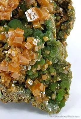 Wulfenite (Pseudocubic) on Mimetite - image 3