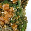 Wulfenite (Pseudocubic) on Mimetite - image 3