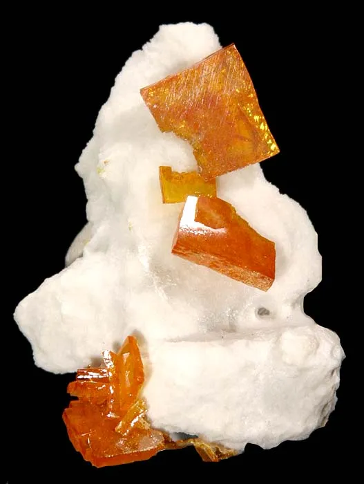 Wulfenite, Quartz image