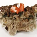 Wulfenite, Quartz - image 1