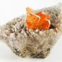 Wulfenite, Quartz - image 1